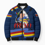 Eswatini Somhlolo Day Bomber Puffer Jacket Swazi Flag Tribal Shield Heritage Graphic