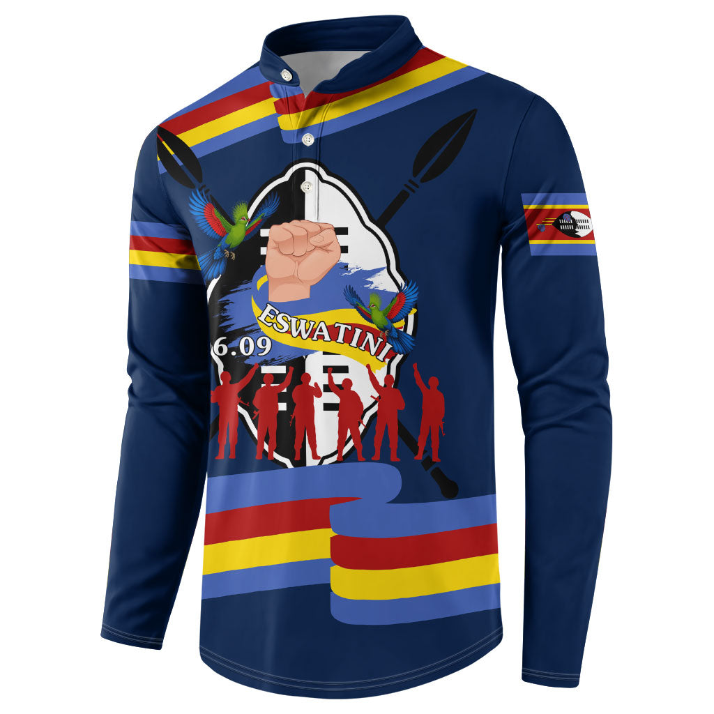 Eswatini Somhlolo Day Button Sweatshirt Swazi Flag Tribal Shield Heritage Graphic