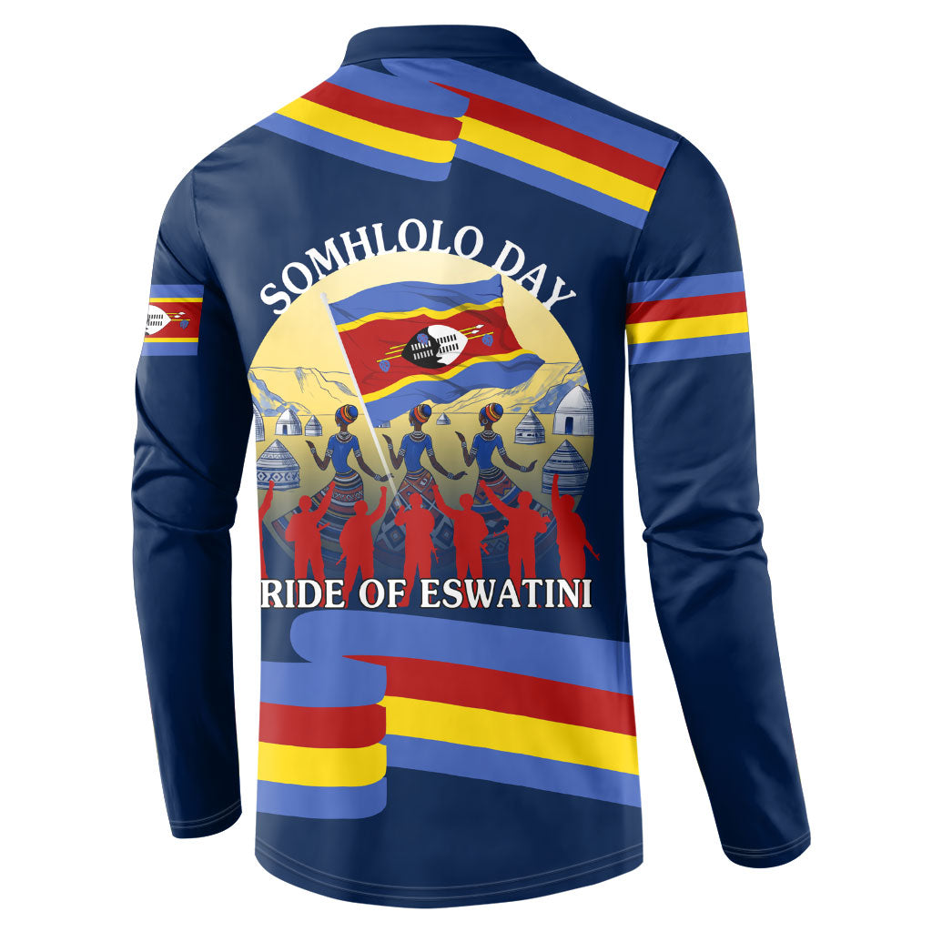 Eswatini Somhlolo Day Button Sweatshirt Swazi Flag Tribal Shield Heritage Graphic