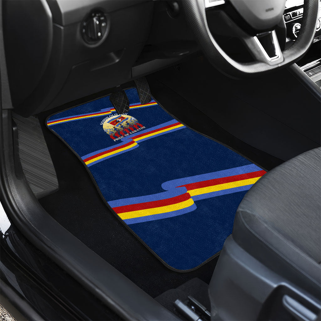 Eswatini Somhlolo Day Car Mats Swazi Flag Tribal Shield Heritage Graphic