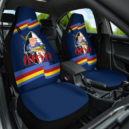 Eswatini Somhlolo Day Car Seat Cover Swazi Flag Tribal Shield Heritage Graphic