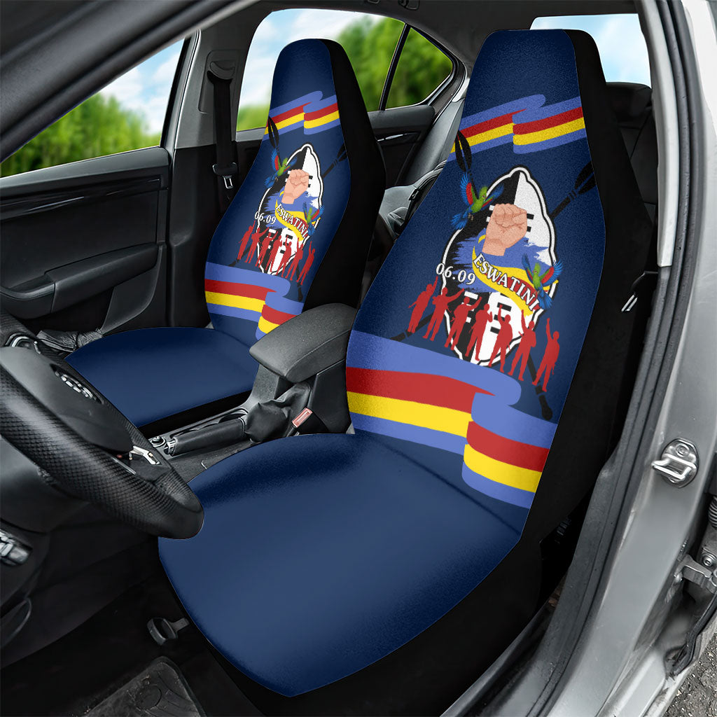 Eswatini Somhlolo Day Car Seat Cover Swazi Flag Tribal Shield Heritage Graphic