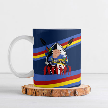 Eswatini Somhlolo Day Ceramic Mug Swazi Flag Tribal Shield Heritage Graphic