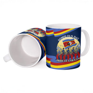 Eswatini Somhlolo Day Ceramic Mug Swazi Flag Tribal Shield Heritage Graphic