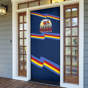 Eswatini Somhlolo Day Door Cover Swazi Flag Tribal Shield Heritage Graphic