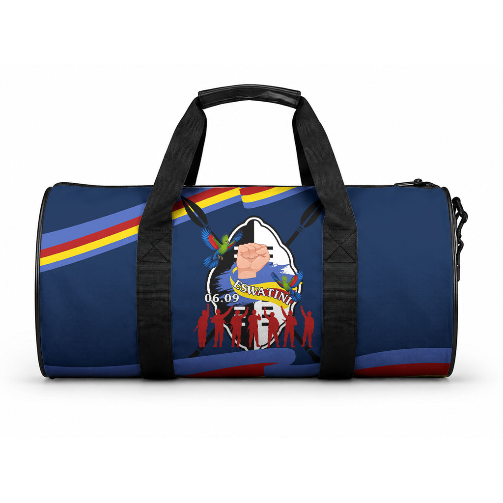 Eswatini Somhlolo Day Duffle Bag Swazi Flag Tribal Shield Heritage Graphic
