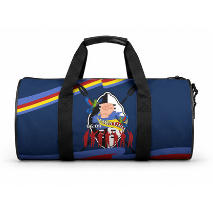 Eswatini Somhlolo Day Duffle Bag Swazi Flag Tribal Shield Heritage Graphic