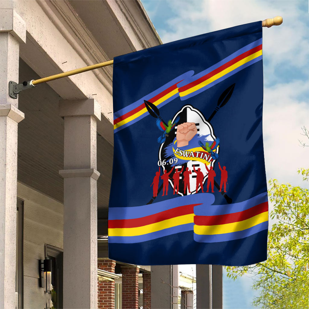 Eswatini Somhlolo Day Garden Flag Swazi Flag Tribal Shield Heritage Graphic