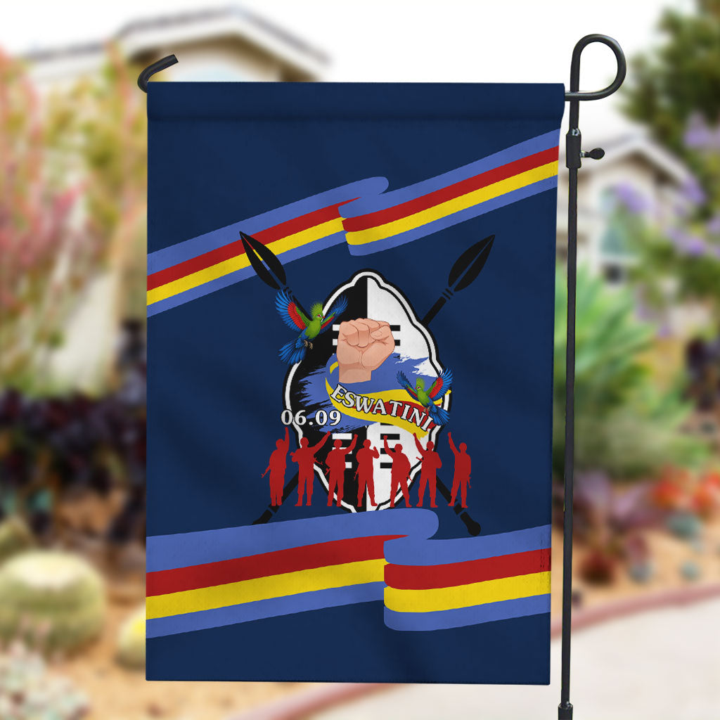 Eswatini Somhlolo Day Garden Flag Swazi Flag Tribal Shield Heritage Graphic
