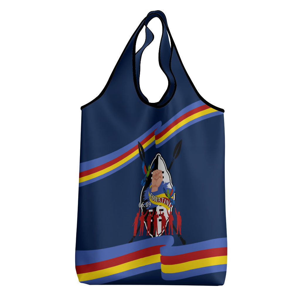 Eswatini Somhlolo Day Grocery Bag Swazi Flag Tribal Shield Heritage Graphic