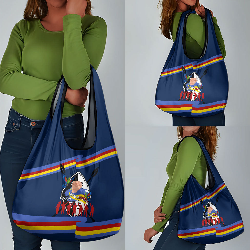 Eswatini Somhlolo Day Grocery Bag Swazi Flag Tribal Shield Heritage Graphic