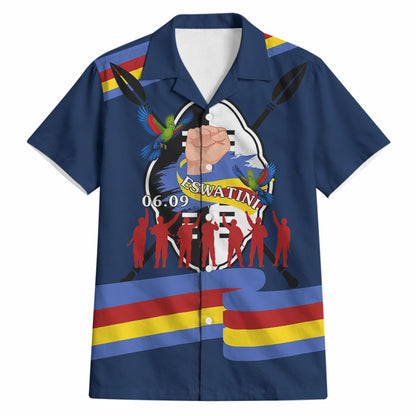 Eswatini Somhlolo Day Hawaiian Shirt Swazi Flag Tribal Shield Heritage Graphic
