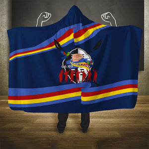 Eswatini Somhlolo Day Hooded Blanket Swazi Flag Tribal Shield Heritage Graphic