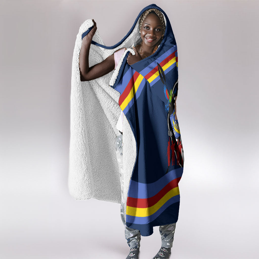 Eswatini Somhlolo Day Hooded Blanket Swazi Flag Tribal Shield Heritage Graphic