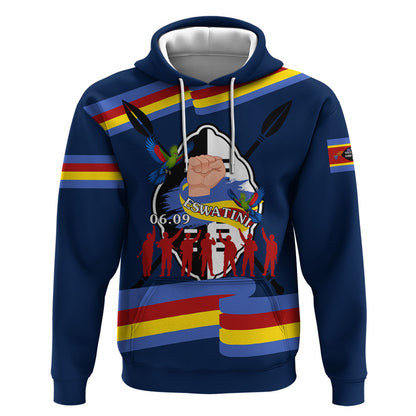 Eswatini Somhlolo Day Hoodie Swazi Flag Tribal Shield Heritage Graphic
