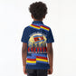 Eswatini Somhlolo Day Kid Polo Shirt Swazi Flag Tribal Shield Heritage Graphic