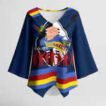 Eswatini Somhlolo Day Kimono Sleeve Blouse Swazi Flag Tribal Shield Heritage Graphic
