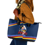 Eswatini Somhlolo Day Leather Tote Bag Swazi Flag Tribal Shield Heritage Graphic