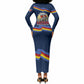 Eswatini Somhlolo Day Long Sleeve Bodycon Dress Swazi Flag Tribal Shield Heritage Graphic