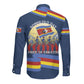 Eswatini Somhlolo Day Long Sleeve Button Shirt Swazi Flag Tribal Shield Heritage Graphic