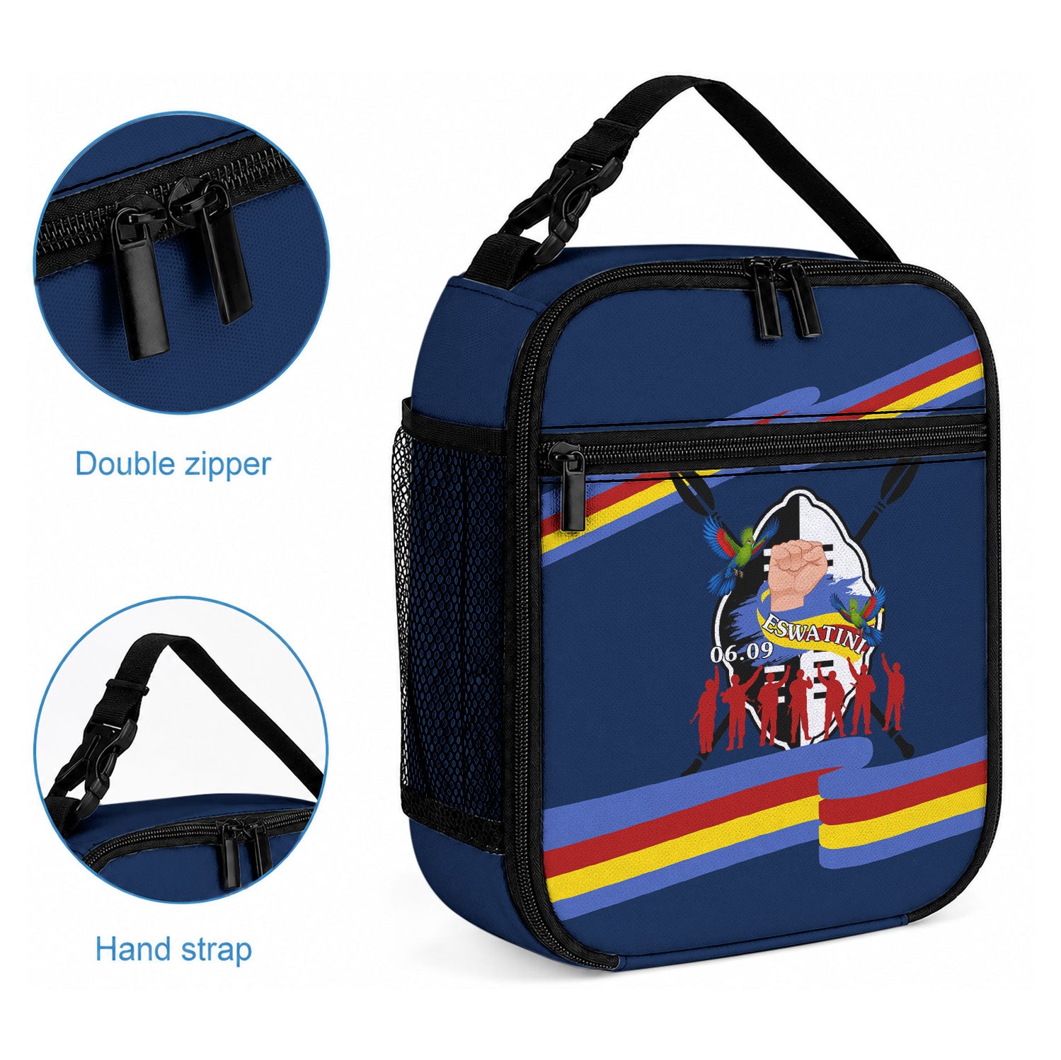 Eswatini Somhlolo Day Lunch Bag Swazi Flag Tribal Shield Heritage Graphic