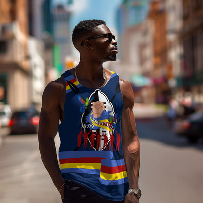 Eswatini Somhlolo Day Men Tank Top Swazi Flag Tribal Shield Heritage Graphic