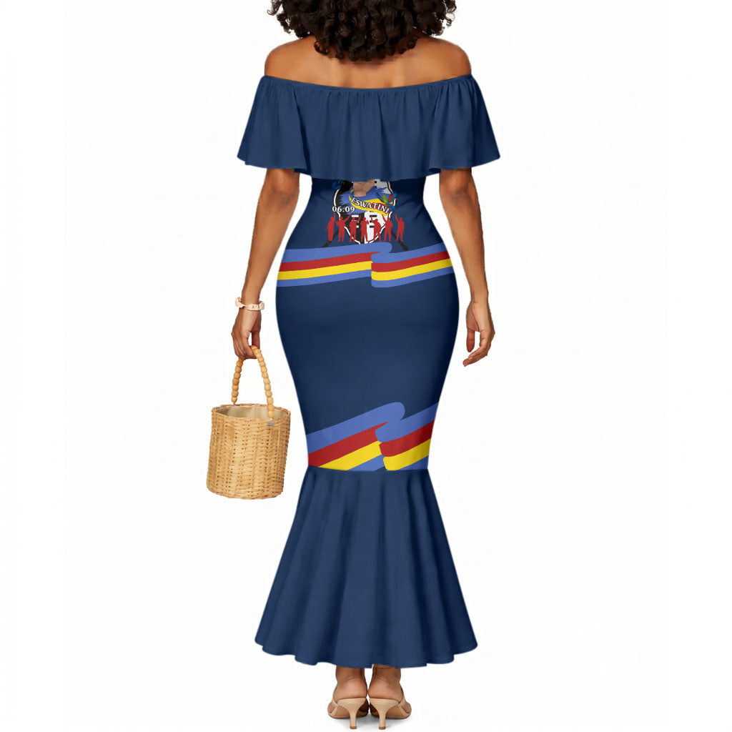 Eswatini Somhlolo Day Mermaid Dress Swazi Flag Tribal Shield Heritage Graphic