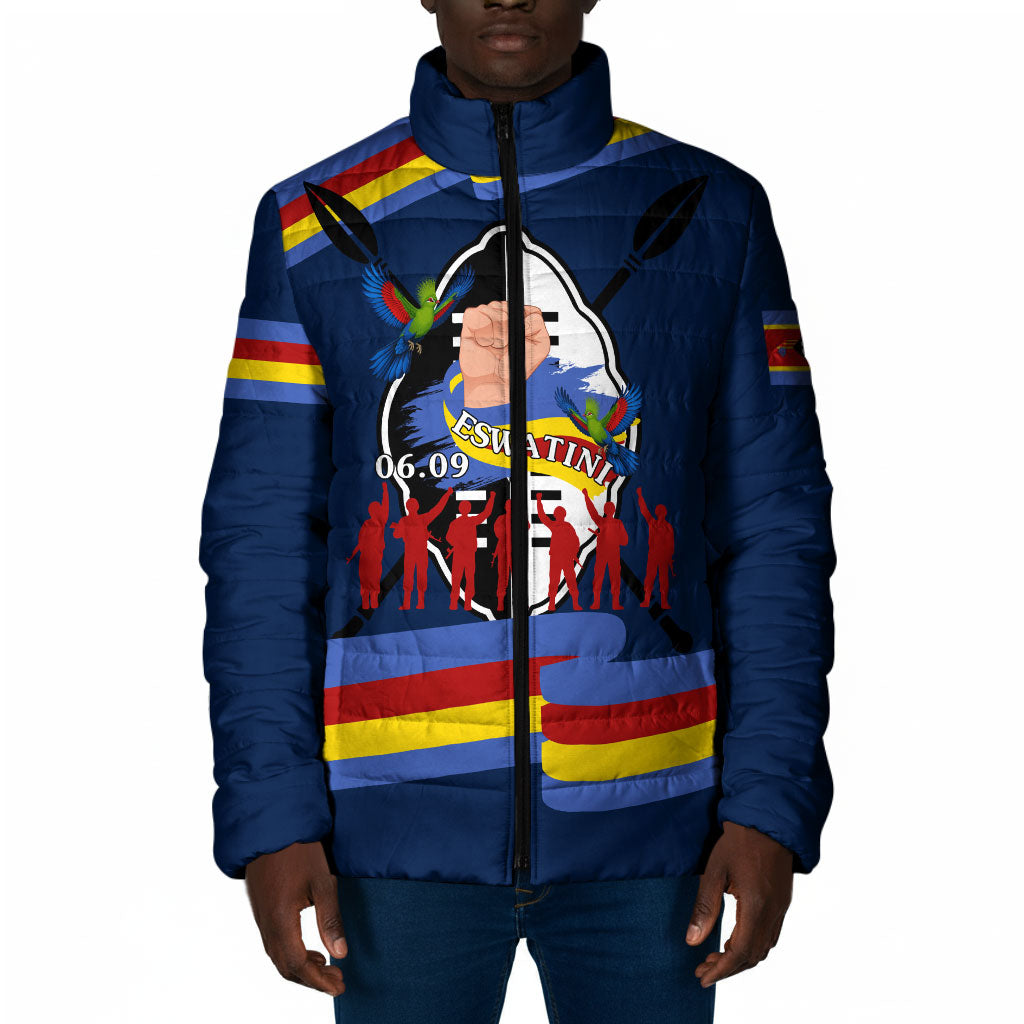 Eswatini Somhlolo Day Padded Jacket Swazi Flag Tribal Shield Heritage Graphic