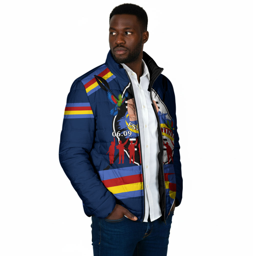 Eswatini Somhlolo Day Padded Jacket Swazi Flag Tribal Shield Heritage Graphic
