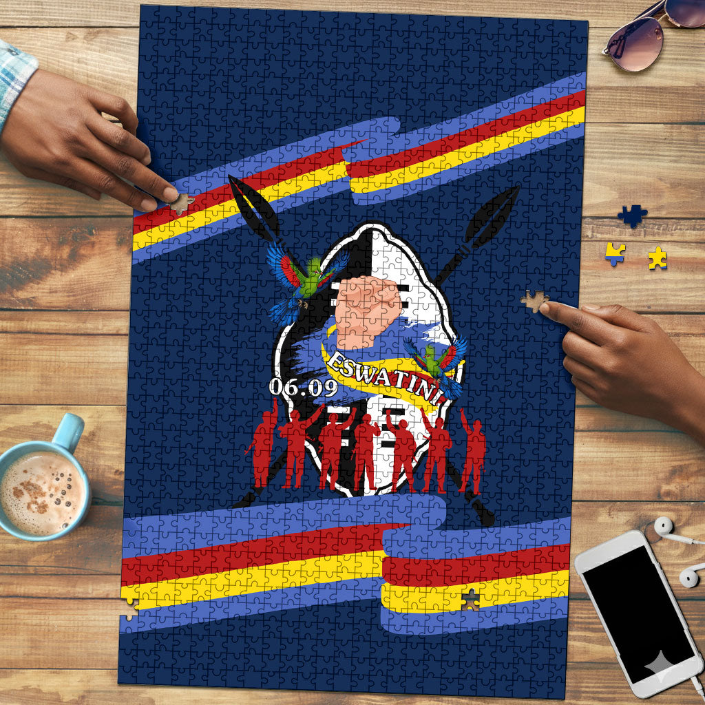 Eswatini Somhlolo Day Puzzle Swazi Flag Tribal Shield Heritage Graphic
