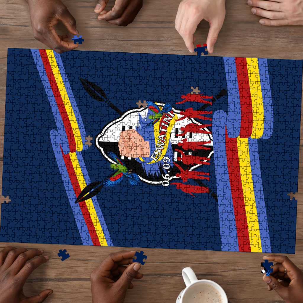 Eswatini Somhlolo Day Puzzle Swazi Flag Tribal Shield Heritage Graphic