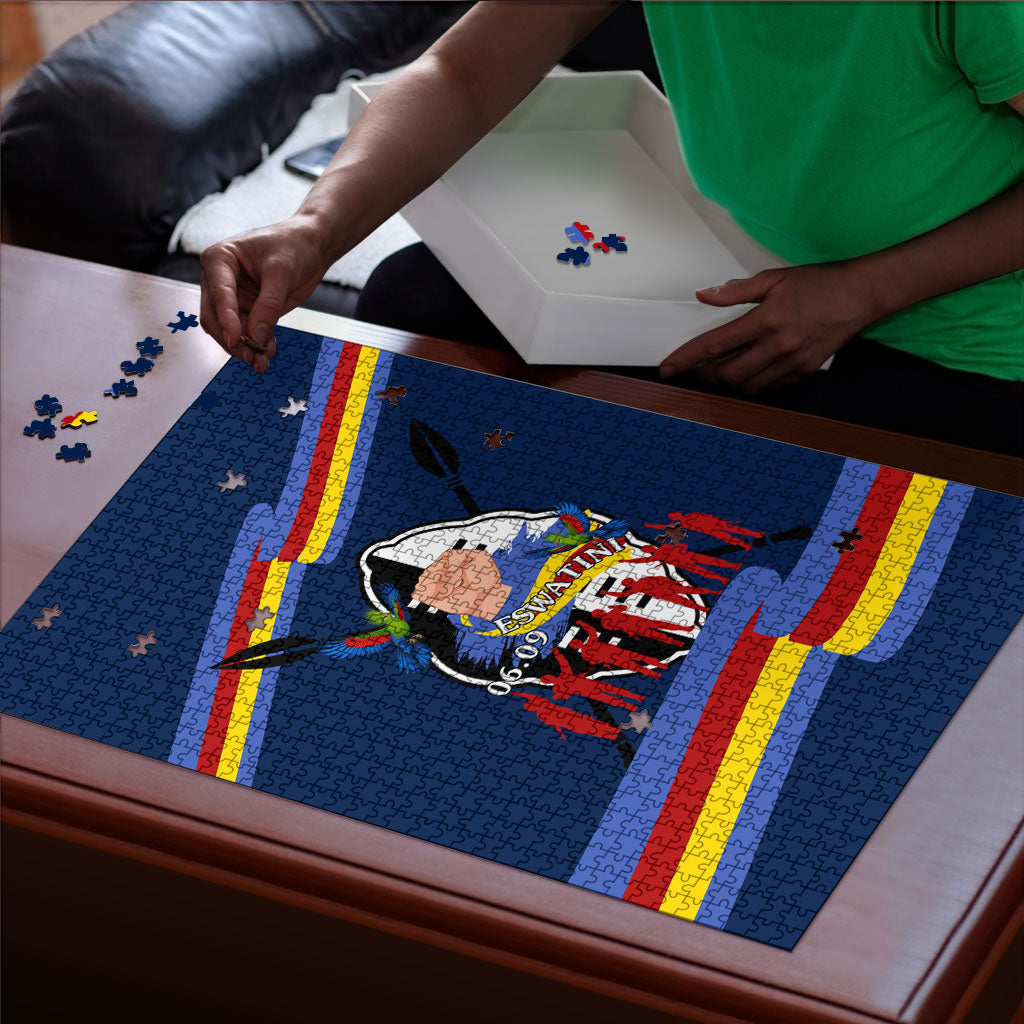 Eswatini Somhlolo Day Puzzle Swazi Flag Tribal Shield Heritage Graphic