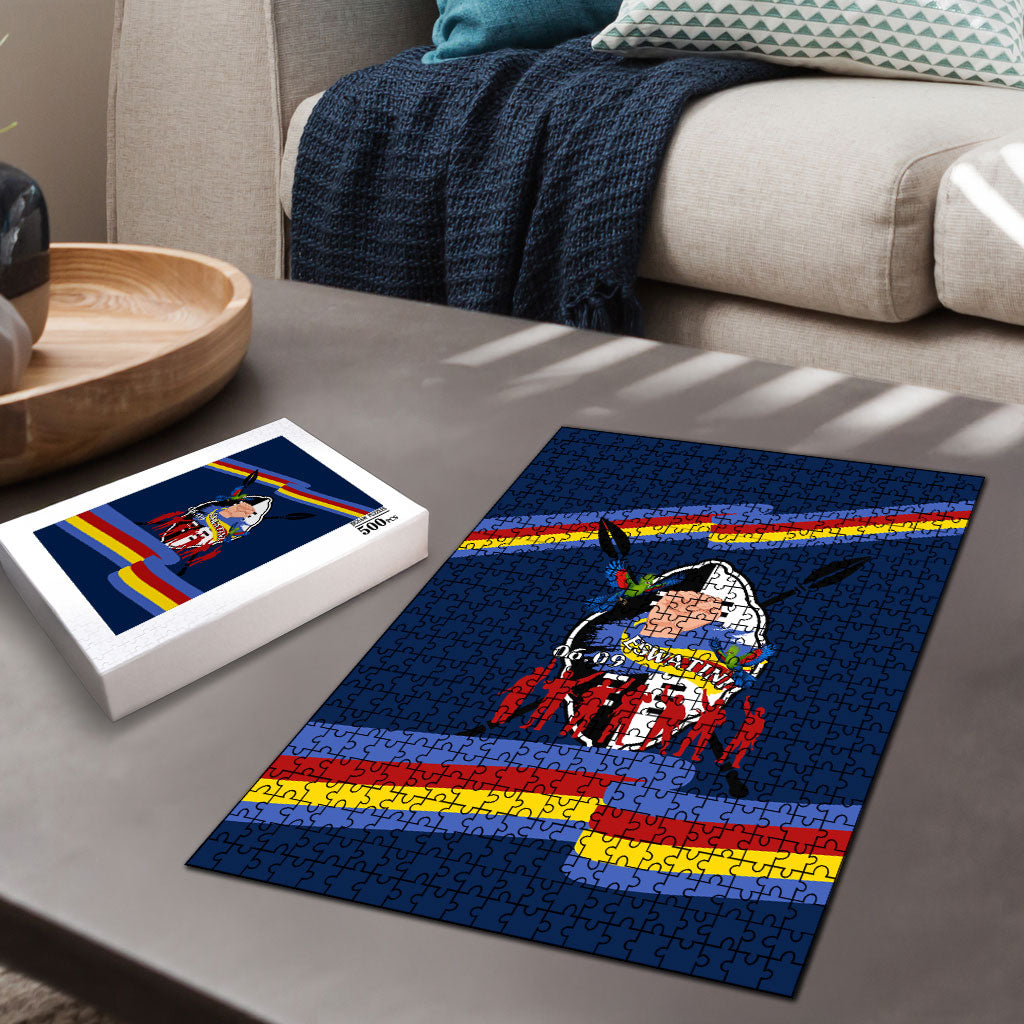 Eswatini Somhlolo Day Puzzle Swazi Flag Tribal Shield Heritage Graphic
