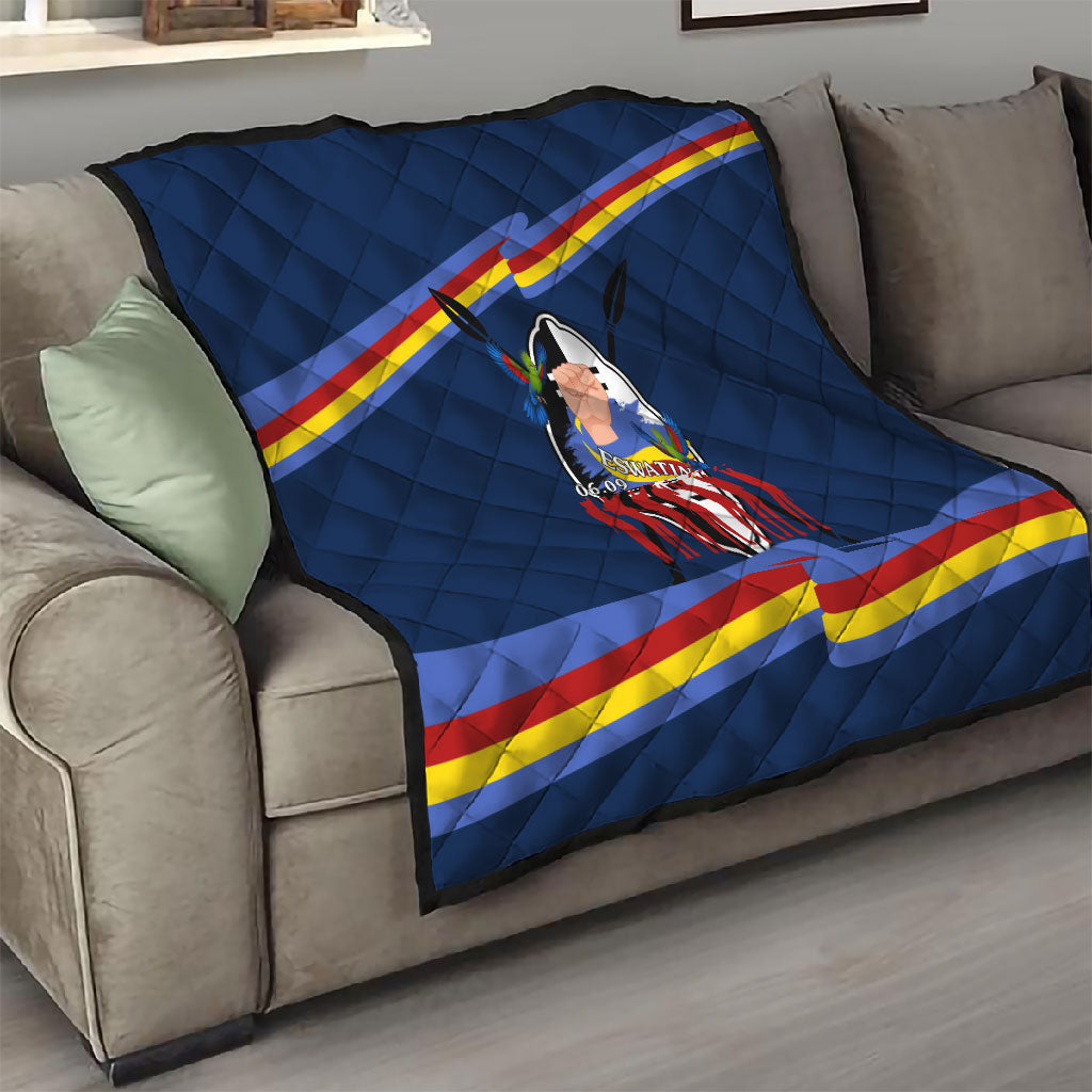 Eswatini Somhlolo Day Quilt Swazi Flag Tribal Shield Heritage Graphic