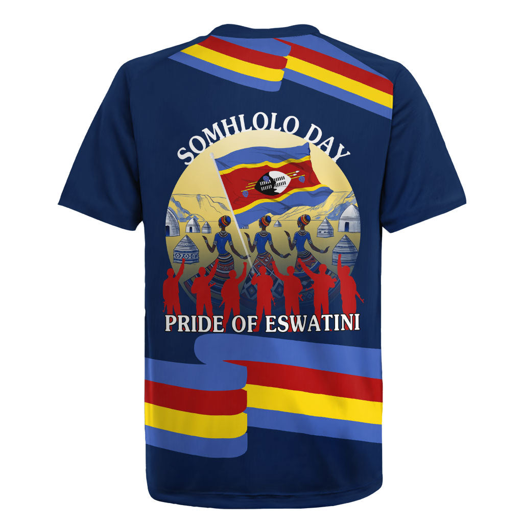 Eswatini Somhlolo Day Rugby Jersey Swazi Flag Tribal Shield Heritage Graphic