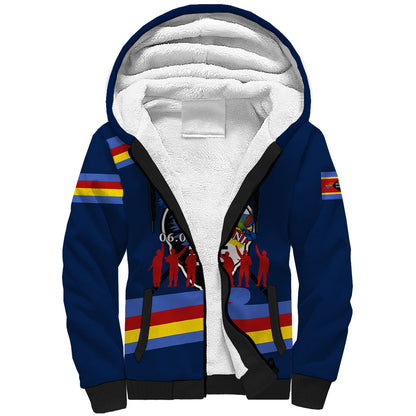 Eswatini Somhlolo Day Sherpa Hoodie Swazi Flag Tribal Shield Heritage Graphic