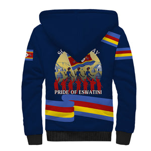 Eswatini Somhlolo Day Sherpa Hoodie Swazi Flag Tribal Shield Heritage Graphic