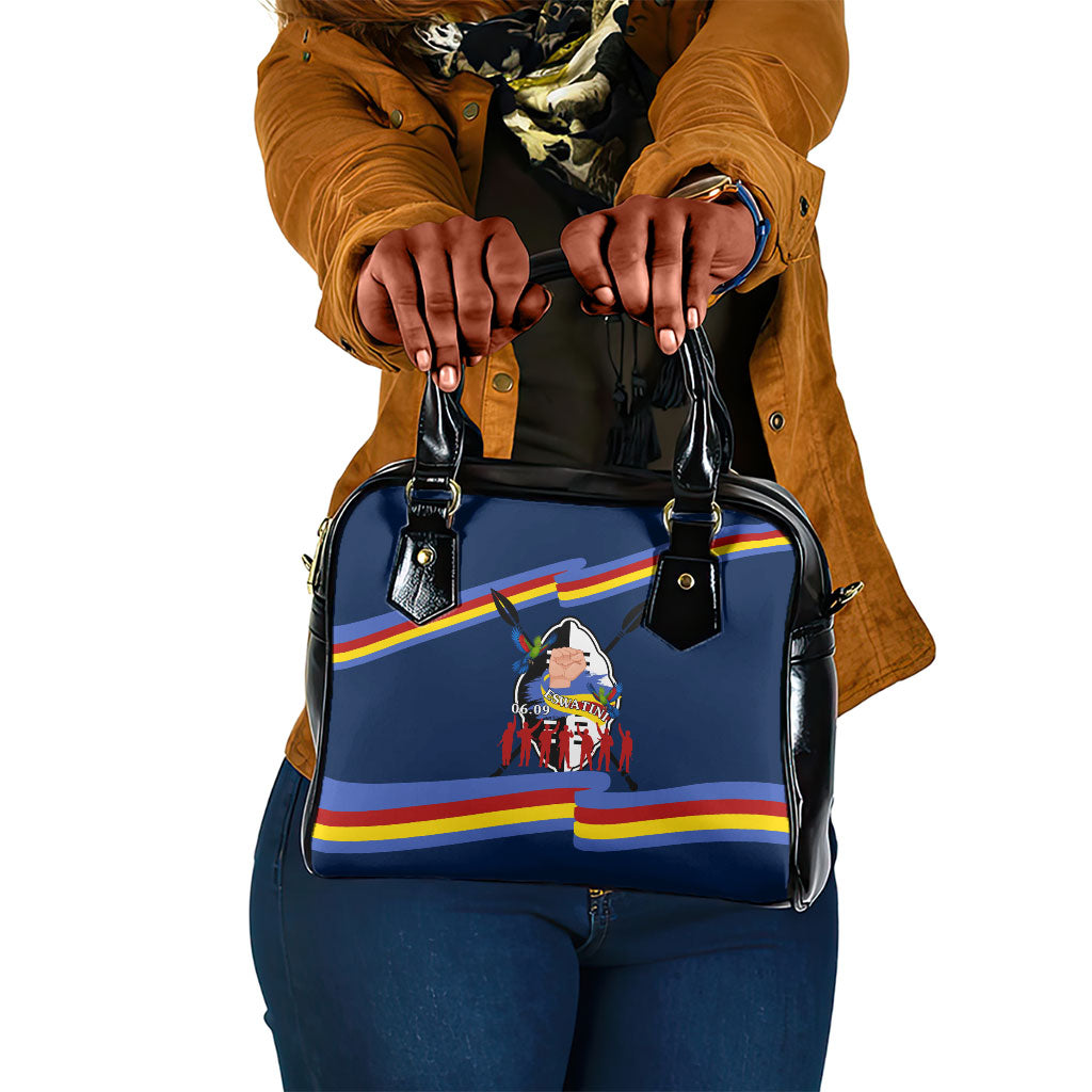 Eswatini Somhlolo Day Shoulder Handbag Swazi Flag Tribal Shield Heritage Graphic