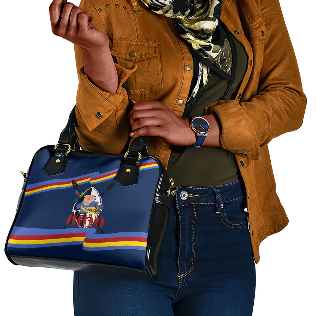 Eswatini Somhlolo Day Shoulder Handbag Swazi Flag Tribal Shield Heritage Graphic