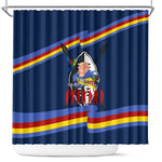 Eswatini Somhlolo Day Shower Curtain Swazi Flag Tribal Shield Heritage Graphic