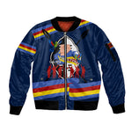 Eswatini Somhlolo Day Sleeve Zip Bomber Jacket Swazi Flag Tribal Shield Heritage Graphic