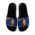 Eswatini Somhlolo Day Slide Sandals Swazi Flag Tribal Shield Heritage Graphic