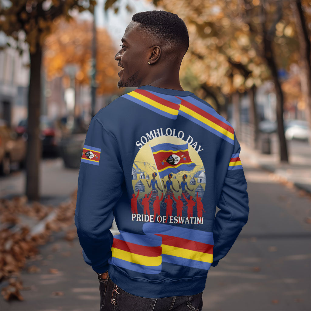 Eswatini Somhlolo Day Sweatshirt Swazi Flag Tribal Shield Heritage Graphic