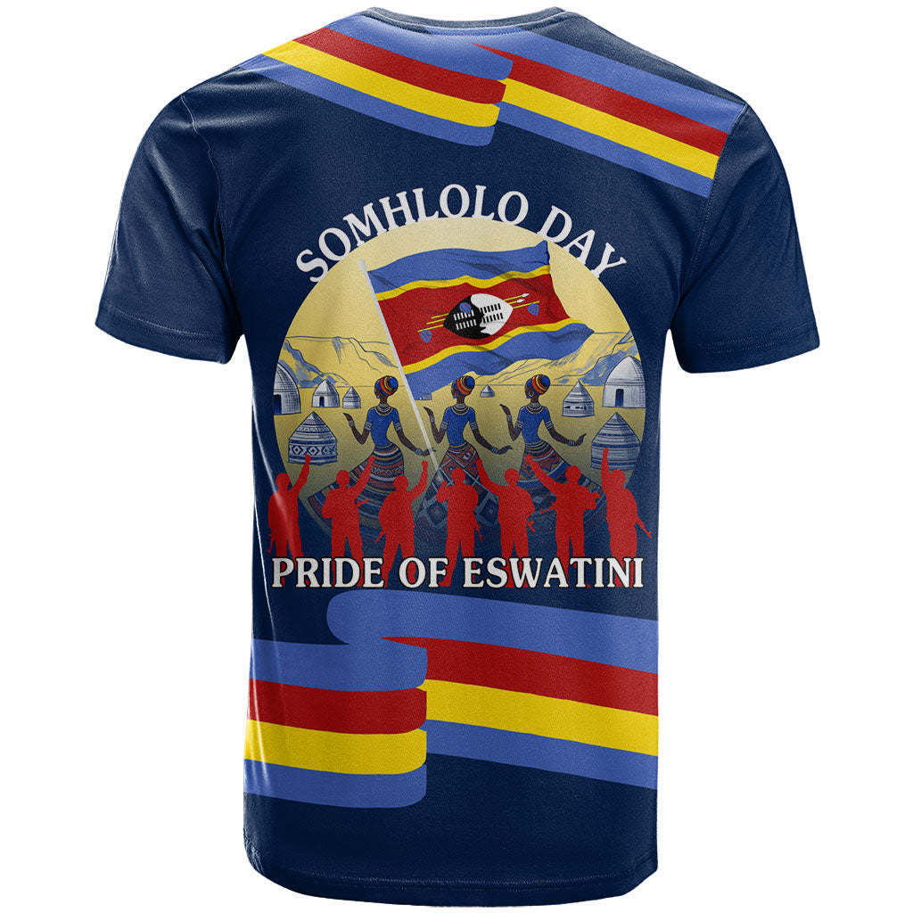 Eswatini Somhlolo Day T shirt Swazi Flag Tribal Shield Heritage Graphic