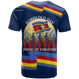 Eswatini Somhlolo Day T shirt Swazi Flag Tribal Shield Heritage Graphic
