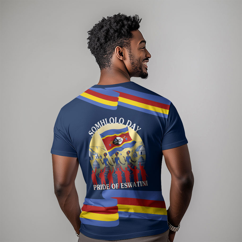 Eswatini Somhlolo Day T shirt Swazi Flag Tribal Shield Heritage Graphic