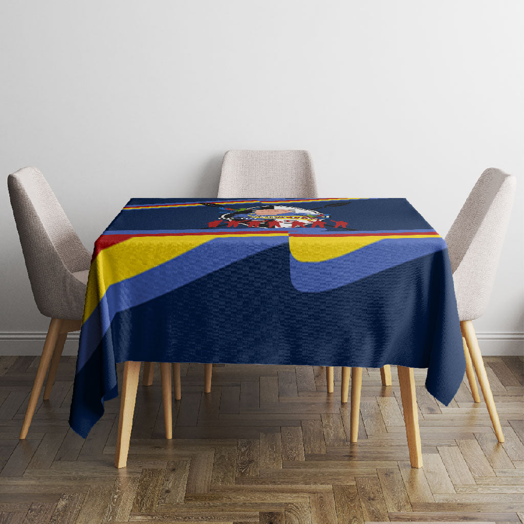Eswatini Somhlolo Day Tablecloth Swazi Flag Tribal Shield Heritage Graphic