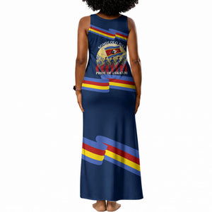 Eswatini Somhlolo Day Tank Maxi Dress Swazi Flag Tribal Shield Heritage Graphic