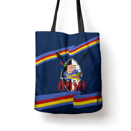 Eswatini Somhlolo Day Tote Bag Swazi Flag Tribal Shield Heritage Graphic