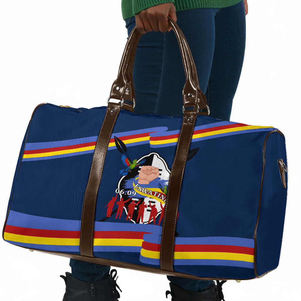 Eswatini Somhlolo Day Travel Bag Swazi Flag Tribal Shield Heritage Graphic